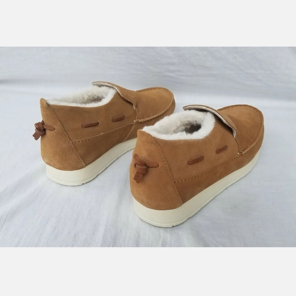 New Women's Sperry Moc-Sider Suede Slip-On Shoes Tan - Picture 7 of 9